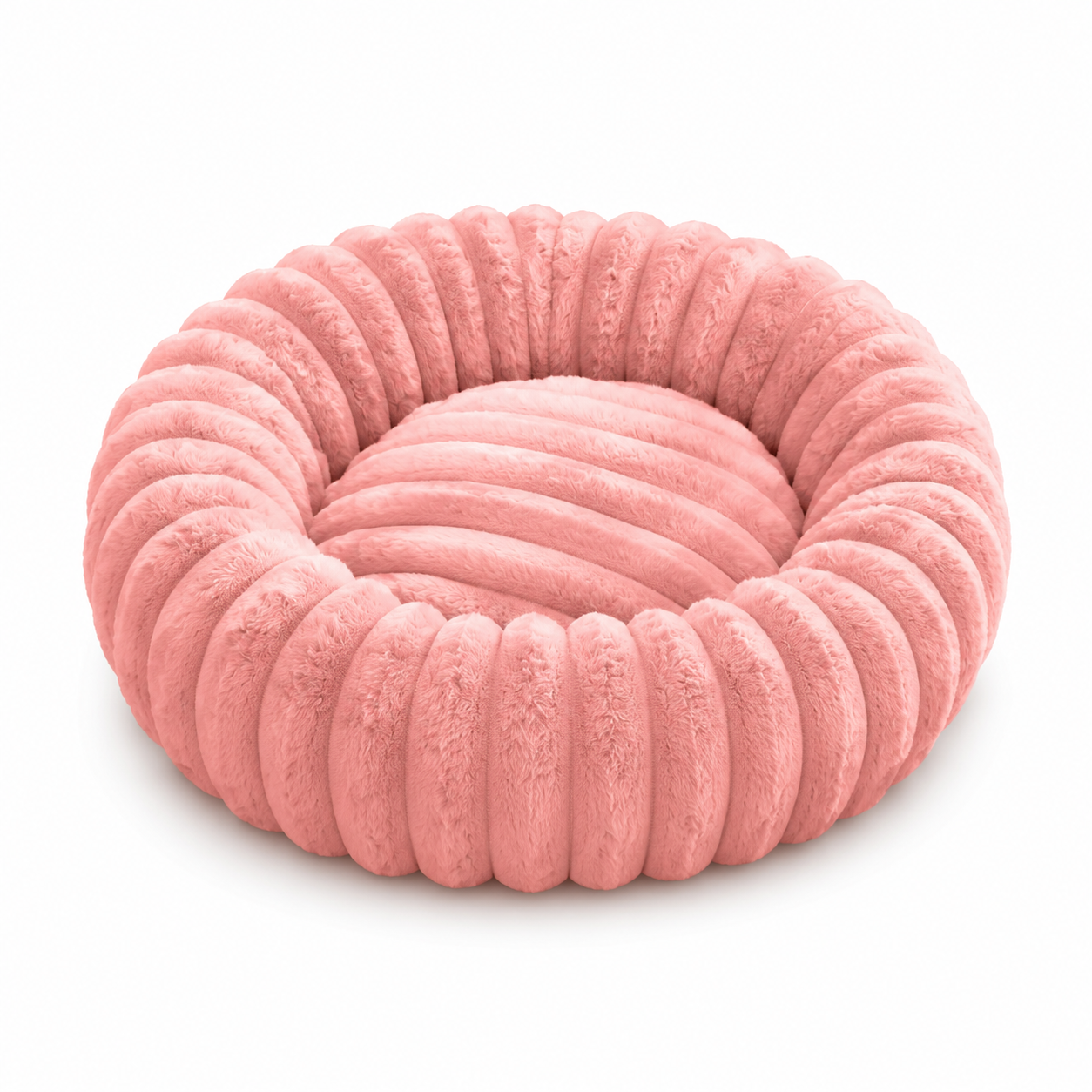Cama Redonda Afelpada para Perros y Gatos