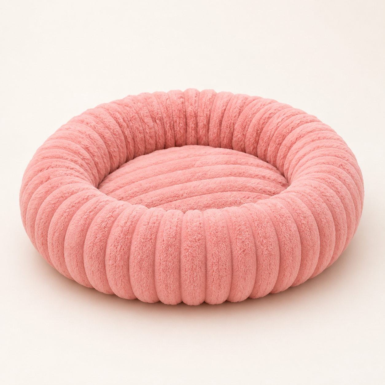 Cama Redonda Afelpada para Perros y Gatos